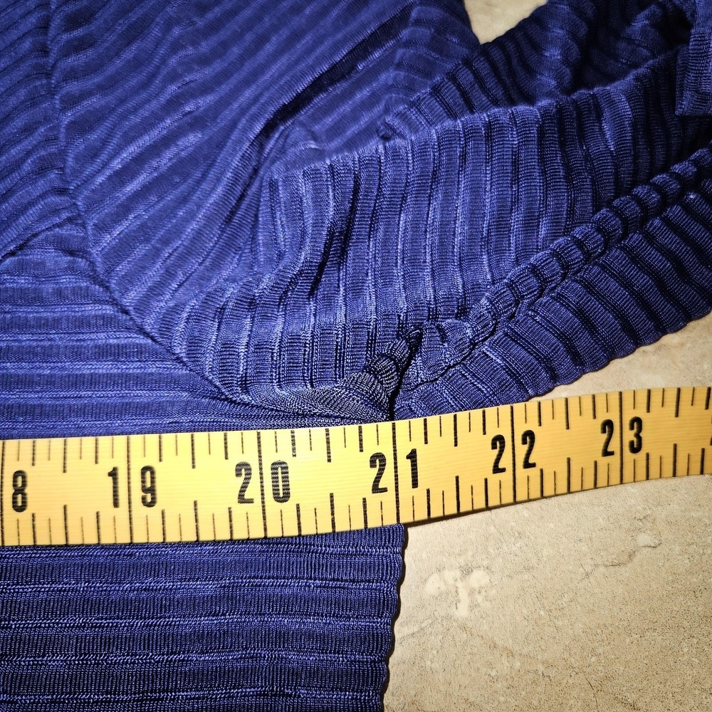 Chico's Travelers Top Women 3 XL Blue‎ Textured Ribbed Tunic Travel Minimalist - Picture 7 of 11